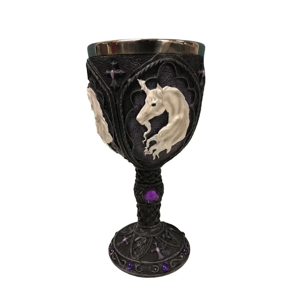 Medieval Royal Unicorn‎ Goblet Resin 7
